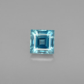 1.03캐럿 천연 블루 지르콘, 스퀘어, 4.9×4.9 mm, VVS-VS