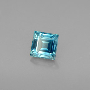 1.03캐럿 천연 블루 지르콘, 스퀘어, 4.9×4.9 mm, VVS-VS