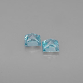 캐럿 천연 블루 지르콘 보석, 스퀘어, 3.4×3.3 mm, VS