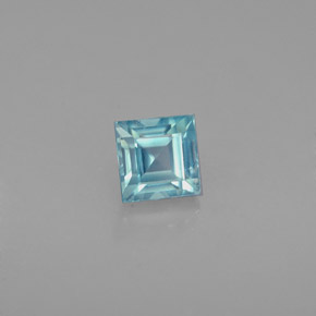 0.84캐럿 천연 블루 지르콘, 스퀘어, 4.5×4.4 mm, VVS-VS