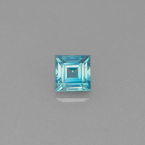 0.73캐럿 천연 블루 지르콘, 스퀘어, 4.3×4.3 mm, VS