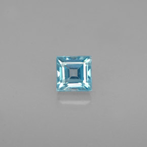 0.76캐럿 천연 블루 지르콘, 스퀘어, 4.1×4.1 mm, VVS-VS