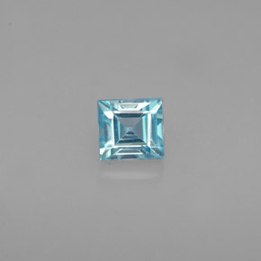 0.70캐럿 천연 블루 지르콘, 스퀘어, 4.3×4 mm, VVS-VS