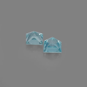 캐럿 천연 블루 지르콘 보석, 스퀘어, 3.6×3.5 mm, VS