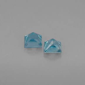 캐럿 천연 블루 지르콘 보석, 스퀘어, 3.6×3.5 mm, VS