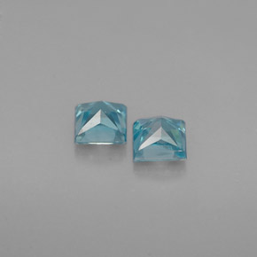 캐럿 천연 블루 지르콘 보석, 스퀘어, 3.6×3.6 mm, VS