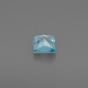 0.38캐럿 천연 블루 지르콘, 스퀘어, 3.7×3.5 mm, VS