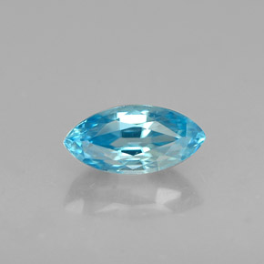 0.78캐럿 천연 블루 지르콘, 마퀴즈, 7×3.4 mm, VVS