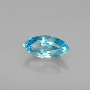 0.78캐럿 천연 블루 지르콘, 마퀴즈, 7×3.4 mm, VVS
