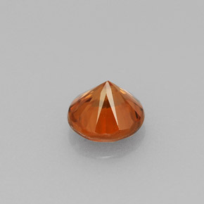 0.99캐럿 천연 오렌지 지르콘, 라운드 컷, 5.45 mm, VS