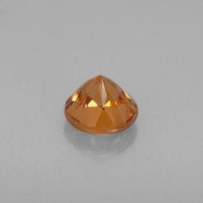 1.12캐럿 천연 오렌지 지르콘, 라운드 컷, 5.53 mm, VVS