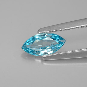 0.53캐럿 천연 블루 지르콘, 마퀴즈, 7.3×3.7 mm, VS