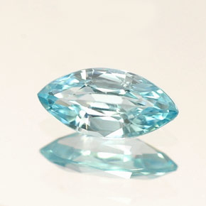 0.50캐럿 천연 블루 지르콘, 마퀴즈, 7.1×3.5 mm, VVS