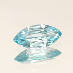 0.50캐럿 천연 블루 지르콘, 마퀴즈, 7.1×3.5 mm, VVS