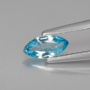 0.50캐럿 천연 블루 지르콘, 마퀴즈, 7.1×3.5 mm, VVS