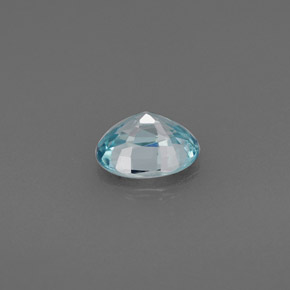 0.82캐럿 천연 블루 지르콘, 타원형 컷, 5.9×4.6 mm, VVS-VS