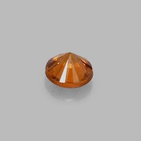 0.63캐럿 천연 오렌지 지르콘, 라운드 컷, 4.92 mm, VVS-VS