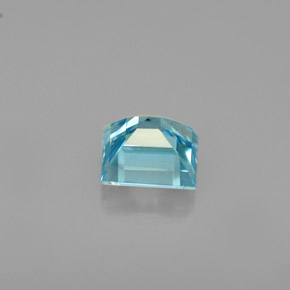 0.79캐럿 천연 블루 지르콘, 스퀘어, 4.8×4.6 mm, VVS-VS