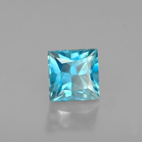 0.72캐럿 천연 블루 지르콘, 스퀘어, 4.2×4.2 mm, VS