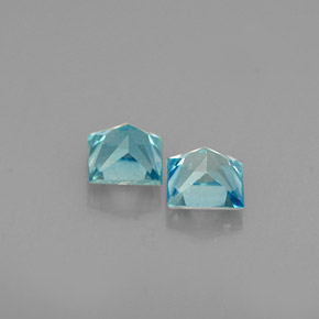 캐럿 천연 블루 지르콘 보석, 스퀘어, 3.5×3.5 mm, VVS-VS