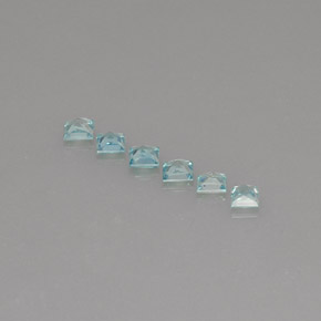 캐럿 천연 블루 지르콘 보석, 스퀘어, 3.4×3.3 mm, VVS