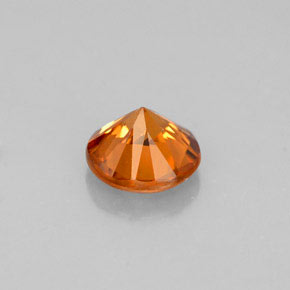 0.91캐럿 천연 오렌지 지르콘, 라운드 컷, 5.52 mm, VVS-VS