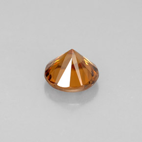 0.93캐럿 천연 오렌지 지르콘, 라운드 컷, 5.37 mm, VVS-VS
