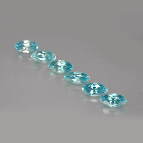 캐럿 천연 블루 지르콘 보석, 마퀴즈, 5.9×2.9 mm, VVS-VS