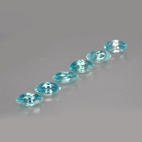 캐럿 천연 블루 지르콘 보석, 마퀴즈, 5.9×2.9 mm, VVS-VS