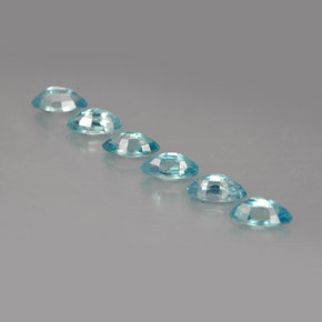 캐럿 천연 블루 지르콘 보석, 마퀴즈, 5.9×2.9 mm, VVS-VS