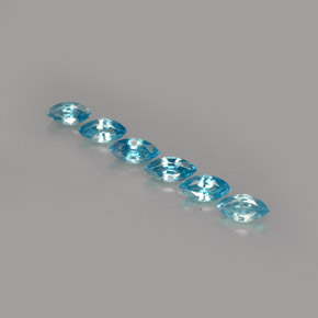 캐럿 천연 블루 지르콘 보석, 마퀴즈, 5.3×2.6 mm, VVS