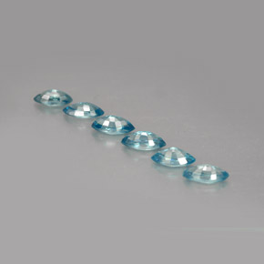 캐럿 천연 블루 지르콘 보석, 마퀴즈, 5.3×2.6 mm, VVS