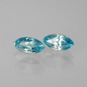 캐럿 천연 블루 지르콘 보석, 마퀴즈, 6.1×3.1 mm, VVS-VS