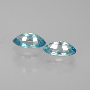 캐럿 천연 블루 지르콘 보석, 마퀴즈, 6.1×3.1 mm, VVS-VS