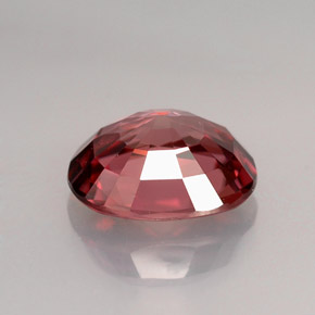 4.18캐럿 천연 로즈 지르콘, 타원형 컷, 10.1×8.2 mm, VVS