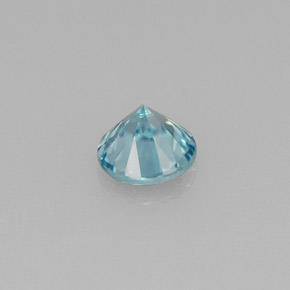 0.68캐럿 천연 블루 지르콘, 라운드 컷, 4.91 mm, VS
