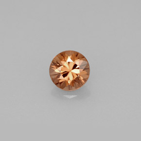 1.01캐럿 천연 오렌지 지르콘, 라운드 컷, 5.44 mm, VVS