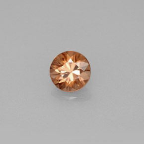 1.01캐럿 천연 오렌지 지르콘, 라운드 컷, 5.44 mm, VVS