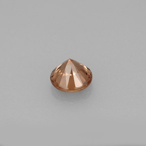 1.01캐럿 천연 오렌지 지르콘, 라운드 컷, 5.44 mm, VVS
