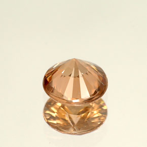 0.92캐럿 천연 오렌지 지르콘, 라운드 컷, 5.60 mm, VVS