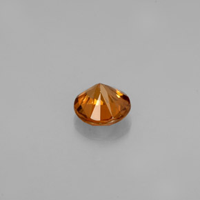 0.91캐럿 천연 오렌지 지르콘, 라운드 컷, 5.33 mm, VVS-VS