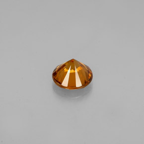 0.90캐럿 천연 오렌지 지르콘, 라운드 컷, 5.42 mm, VVS