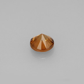 1.01캐럿 천연 붉은빛 오렌지 지르콘, 라운드 컷, 5.45 mm, VVS-VS