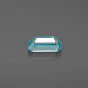 0.88캐럿 천연 블루 지르콘, 에메랄드 컷, 6.6×3.6 mm, VVS