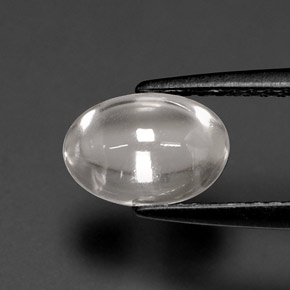 1.72캐럿 천연 화이트 지르콘, 타원형 컷, 8.1×5.6 mm, 투명한