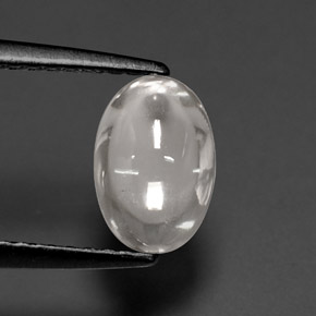 1.72캐럿 천연 화이트 지르콘, 타원형 컷, 8.1×5.6 mm, 투명한
