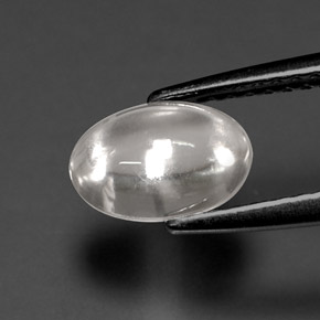 1.72캐럿 천연 화이트 지르콘, 타원형 컷, 8.1×5.6 mm, 투명한