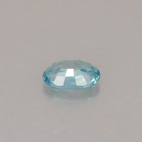 0.70캐럿 천연 블루 지르콘, 타원형 컷, 5.9×4.2 mm, VS