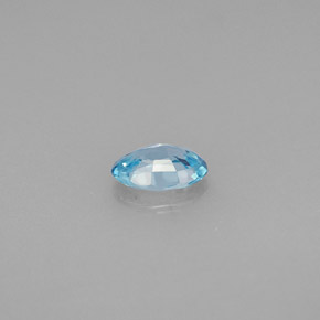 0.54캐럿 천연 블루 지르콘, 타원형 컷, 5.8×3.9 mm, VVS-VS