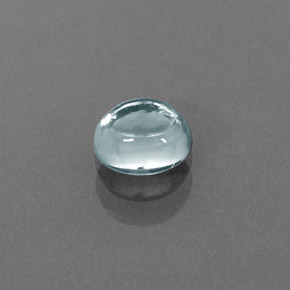0.85캐럿 천연 라이트 블루 지르콘, 투명한, 5.1×4.6 mm, 투명/반투명
